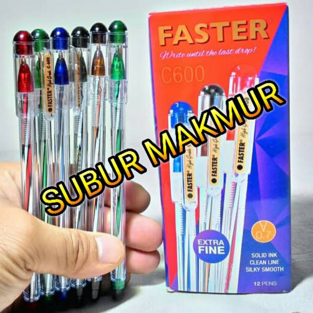 

Bolpoint Faster C600 HITAM ASLI - Bolpen Faster C600 Hitam ASLI - Pulpen Faster C600 Termurah