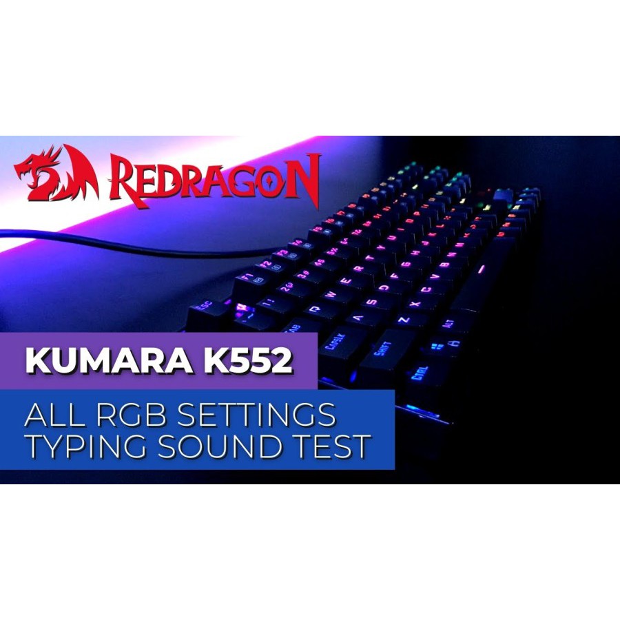 Redragon Keyboard Gaming Mechanical TKL RGB Kumara K552RGB-1