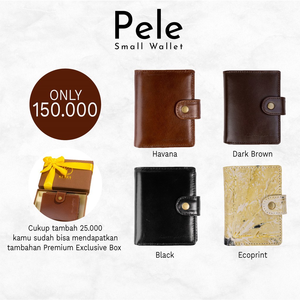 KL Dompet Kartu Unisex Kulit Asli Premium  - Pele Ecoprint