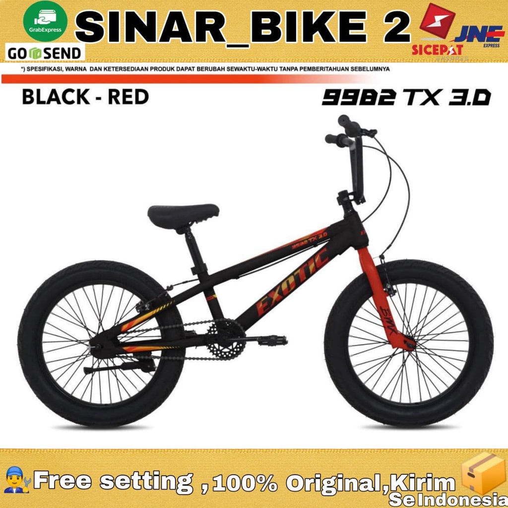 Sepeda Anak Laki BMX 20 Inch Exotic 9982 TX 3.0 Ban Jumbo