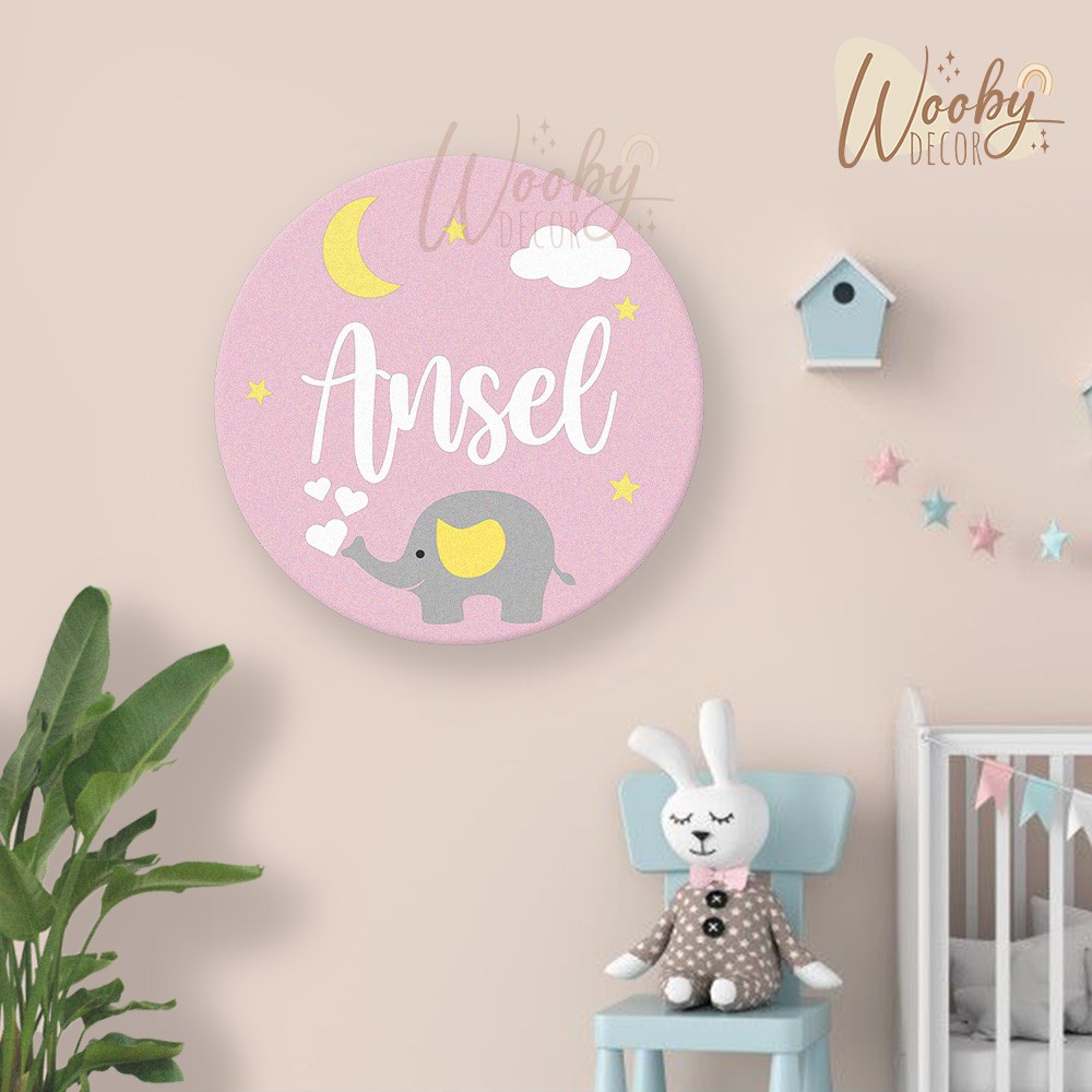 EL Custom Papan Nama Timbul Anak Bayi Hiasan Dinding Wall Decor Kamar Anak Bayi Kado Gift