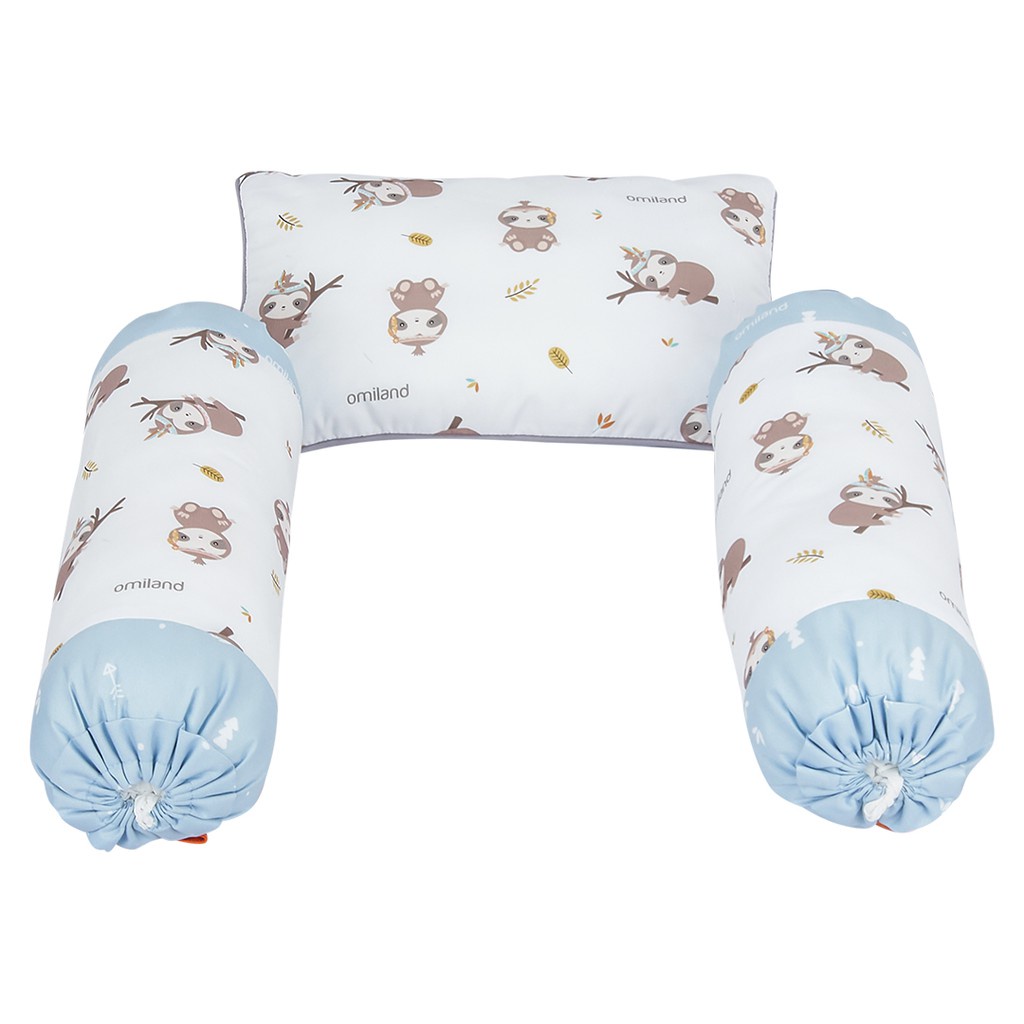 Omiland Bantal Guling Bayi Set Peang Sloth Series Bahan Halus Tidak Berbulu - OB37151-2