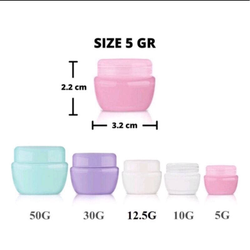 Pot Cream / Tempat Wadah Cream 5gr 10gr 20gr