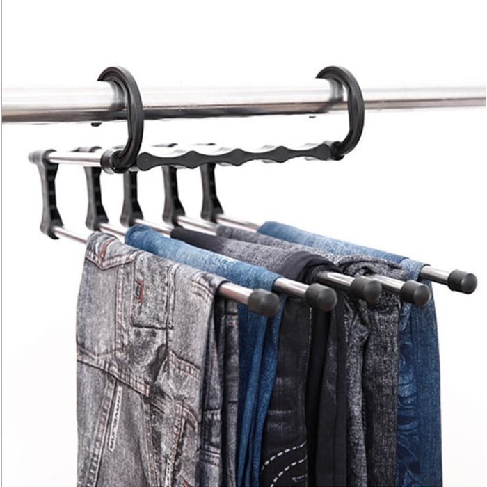 PAKET 2 PCS hanger Gantungan Celana Panjang Jeans PREMIUM BUY 1 GET 1