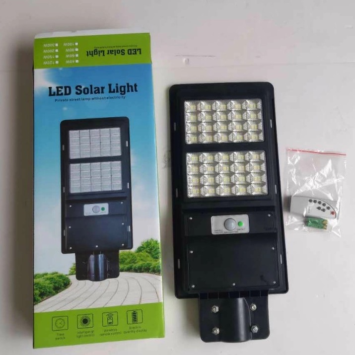 lampu pju jalan 100 watt led solar cell REMOTE Lampu jalan 100watt