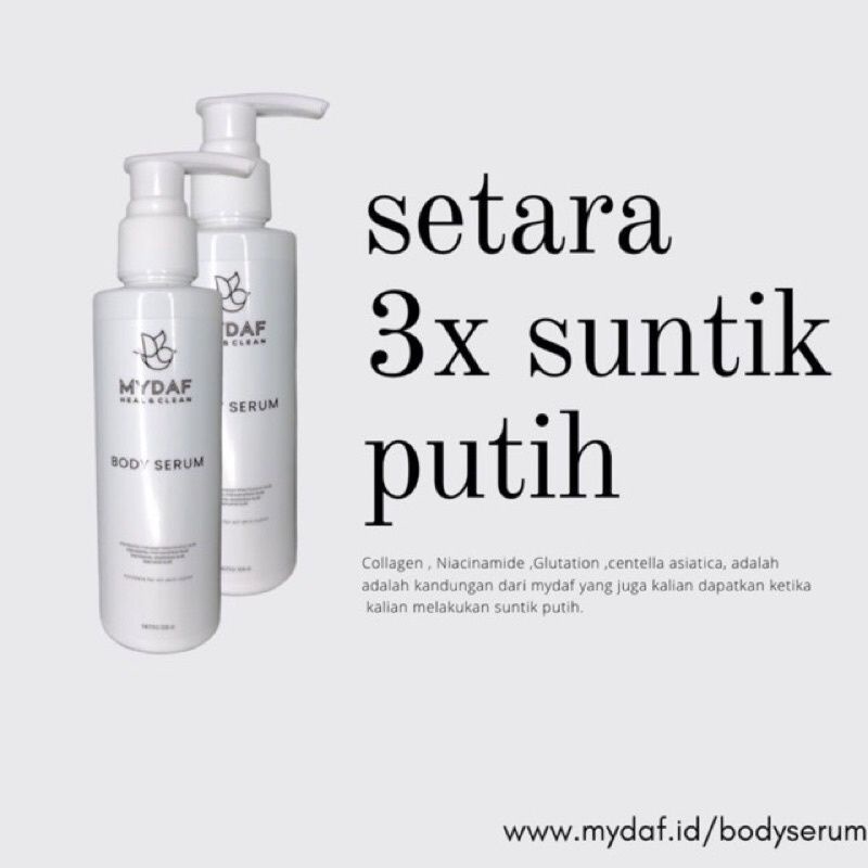 Mydaf body serum | pencerah badan | penghilang bekas luka