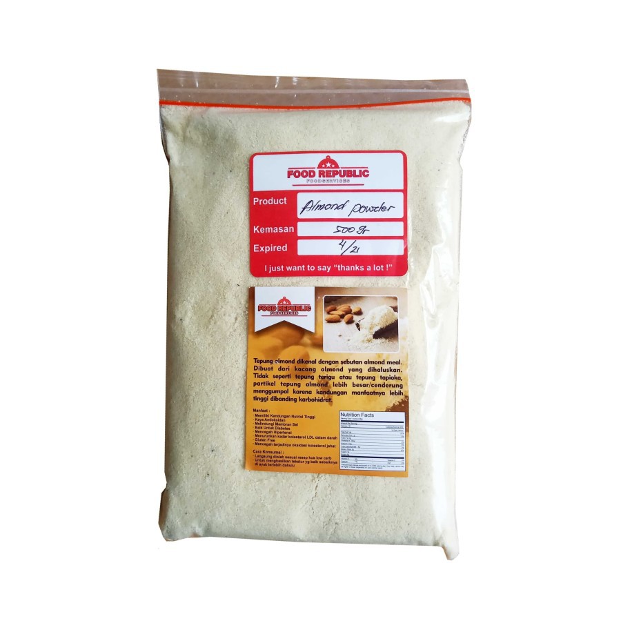 

TEPUNG KETO KACANG ALMOND GROUND - BUBUK - POWDER 1 KG HALAL USA PREMIUM FLOUR