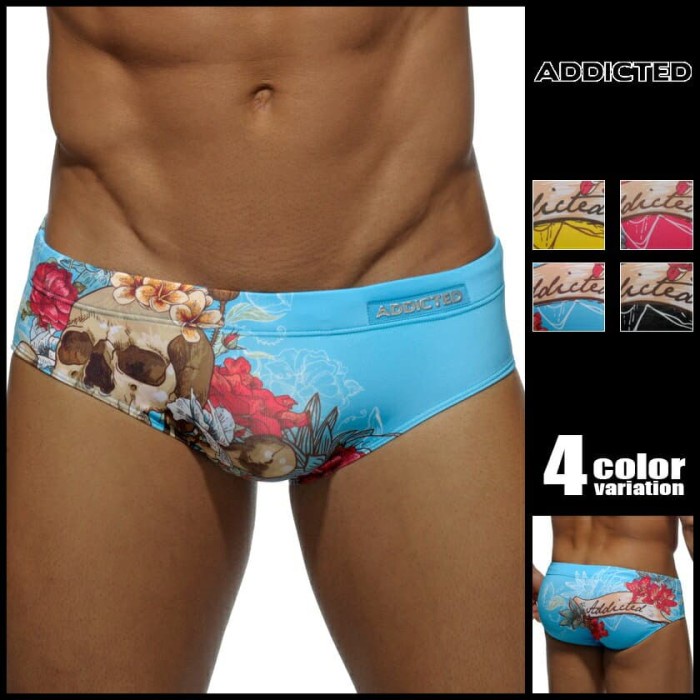 MENS SKULL PRINT AD BIKINI SWIMWEAR CD PRIA CELANA DALAM PRIA ADS082 IMPORT!!