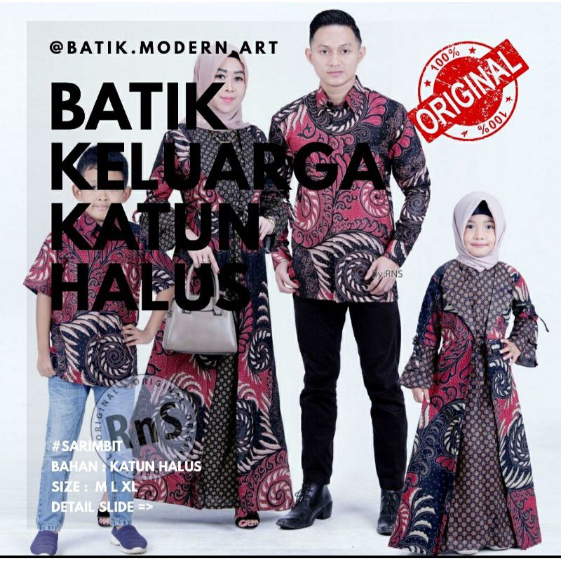 Batik Keluarga Katun Halus & Batik Anak (1246) .. Slide=>>