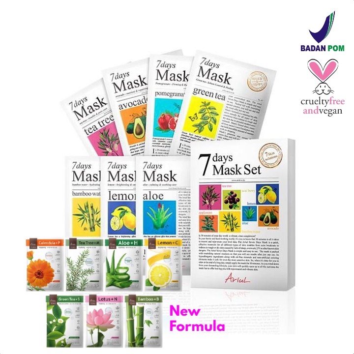 Ariul 7 Days / 7Days Sheet Mask Masker Wajah 20ml