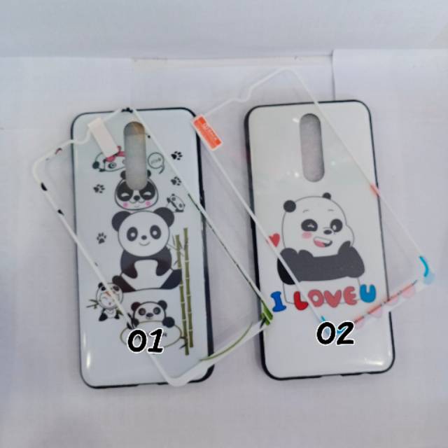 Case softcase gambar + anti gores Oppo F11