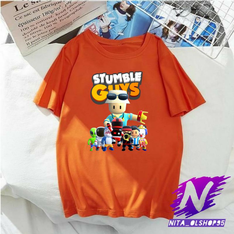 stumble guys baju atasan anak kaos stumble guys spesial bahan premium kaos anak laki laki