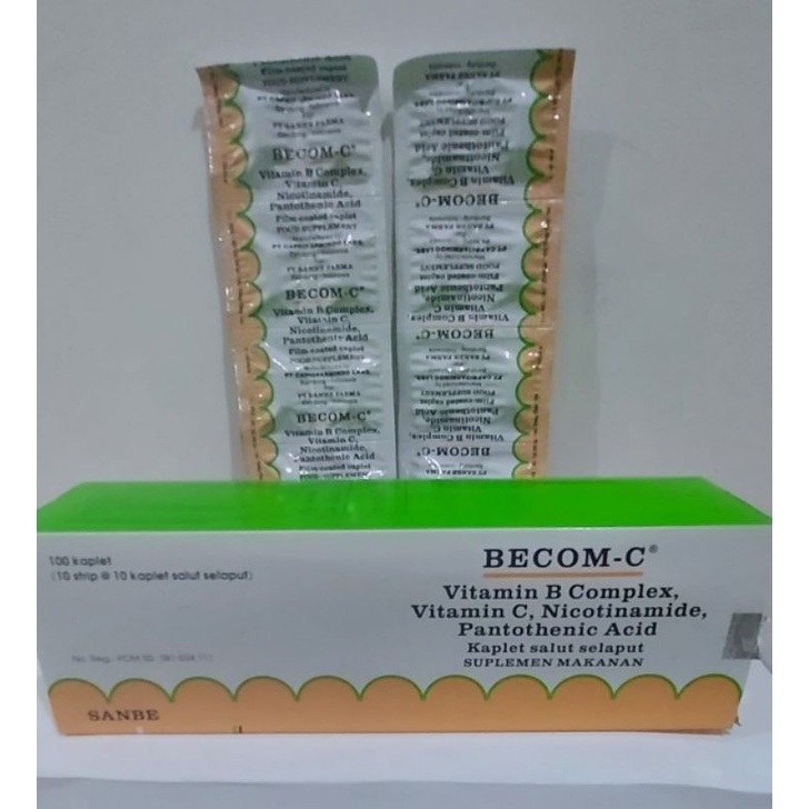 Becom c multivitamin B complex dan vitamin c perstrip