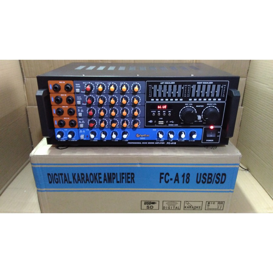 AMPLI KARAUKE FIRSTCLASS FC A18 AMPLIFIER KOMPLI EQUALISER PROSESOR