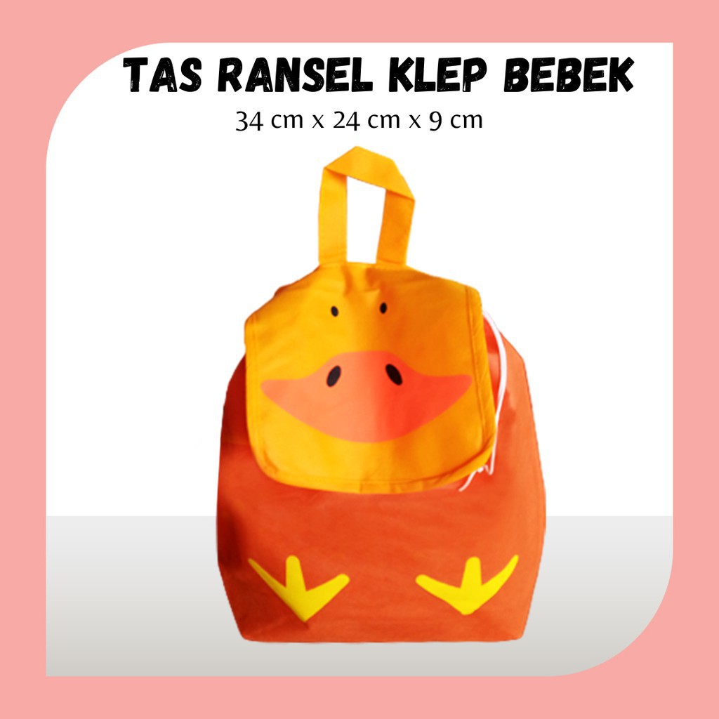 

[COD}] TAS SOUVENIR ULANG TAHUN ANAK MODEL RANSEL LUCU KARAKTER HEWAT 34X24X9