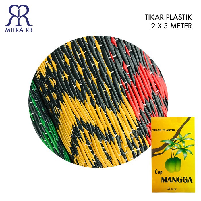 Tikar Plastik Cap Mangga 2x3 m Leisure Mat Tikar Piknik Lipat Ada Tas