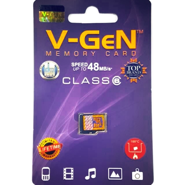 VGen MicroSD card 8GB Class 6 Memory Card V-gen Kartu Memory Hp V Gen Micro SD