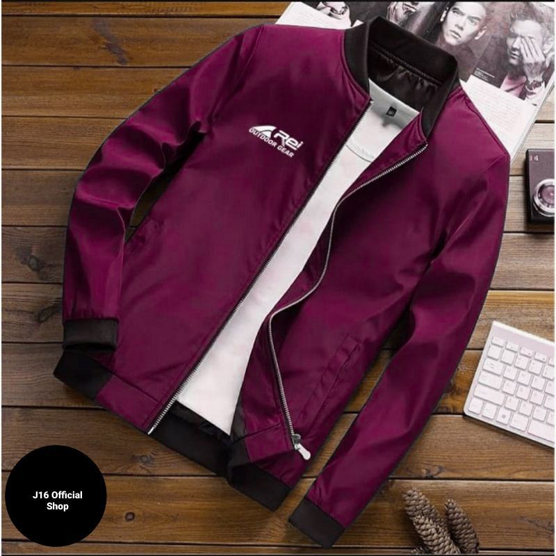 Jaket Bomber Kasual Pria Wanita | Jaket Semi Anti Air Musim Dingin Premium OUTDOOR REI