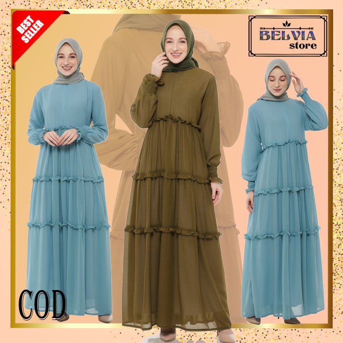 Baju Gamis Wanita Muslimah Terbaru 2021 Gamis Remaja Kekinian syar'i Terlaris