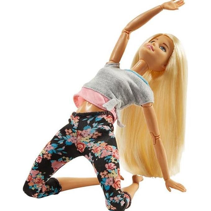 Dijual Barbie Original Made To Move Mtm Blonde Grey Pink Top Terlaris