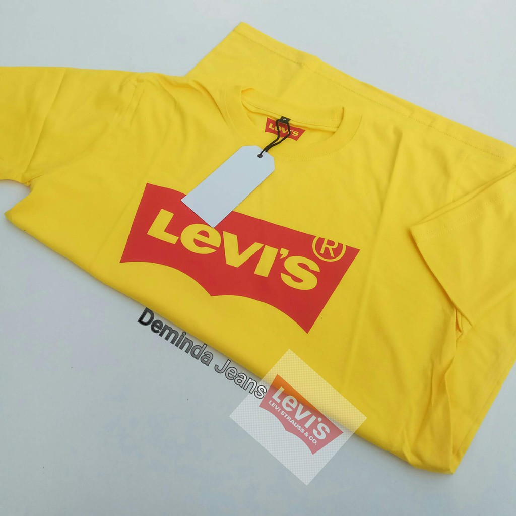 Kaos Pendek Oblong Pria Wanita Logo Levi Reguler Size M L XL XXL Terbaru 2023