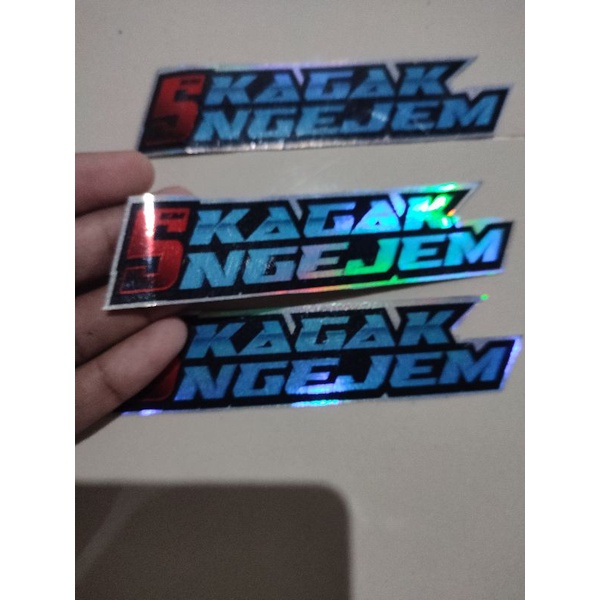 stiker 5 km kagak ngejem hologram - stiker fiz r hologram - stiker racing - stiker f1zr - 5 km kagak