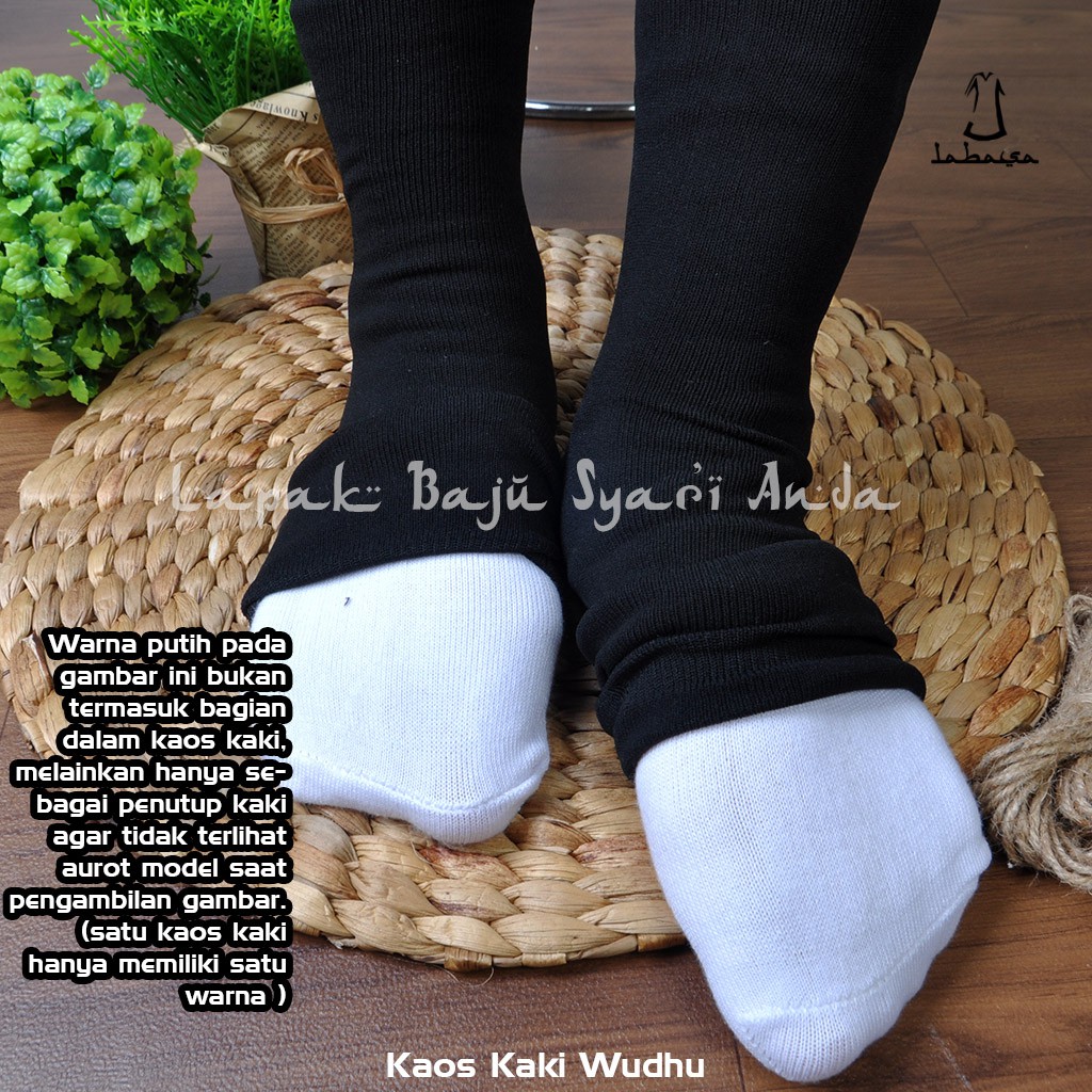 Labasa Kaos Kaki Wudhu Polos Nylon Spandek | Kaos Kaki Muslimah | Bisa COD