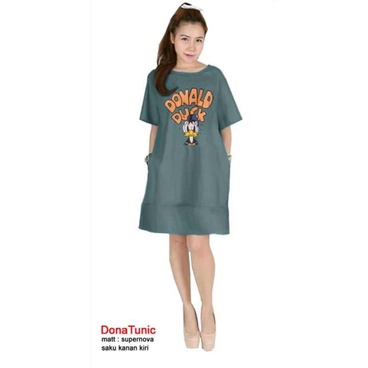 LVB - (GRATIS ONGKIR &amp; COD) Baju Tunik Wanita NANA DONA /uk. L - XL - XXL - 3XL/NEW 2021/Terbaru,Terlaris dan Termurah/Baju Wanita Korea/Baju Motif Kartun Donald Duck/Gamis Adem/Fashion Muslimah Muslim/Tunik/Atasan/Kasual/63051 63052/Sweet Ideal Style