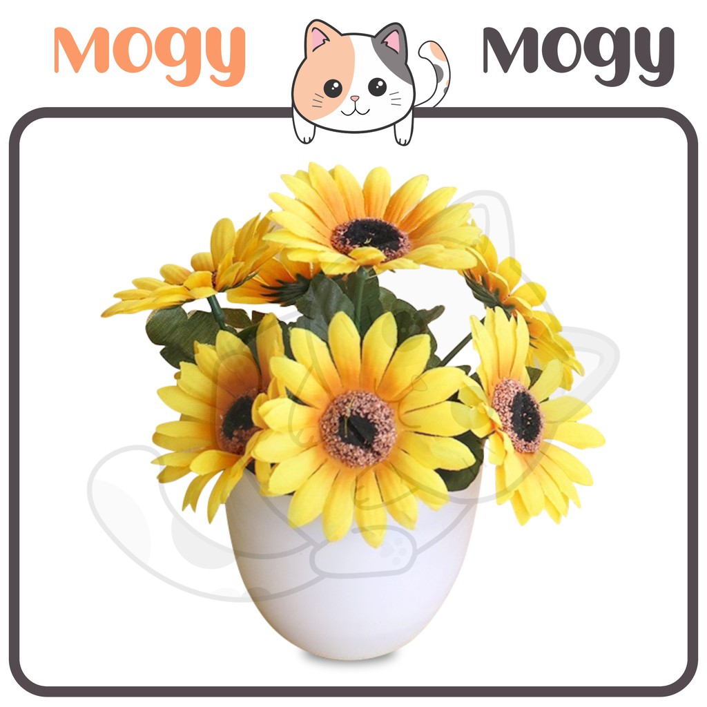 MOGYMOGY PT20 Pot Tanaman Hias Bunga Hias Plastik Ornamen Pot Bongsai Artificial Flower Decoration