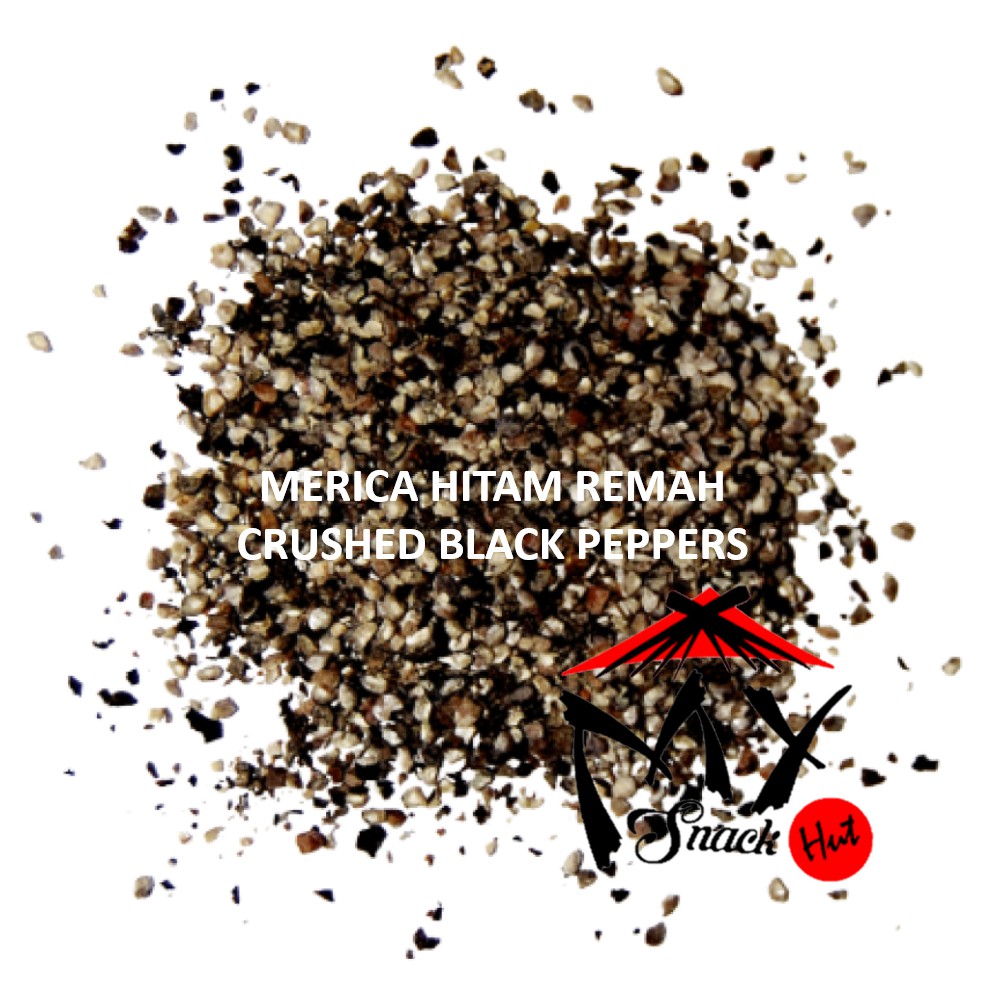 LADA HITAM REMAH 25GR - MERICA CRACKED BLACK PEPPER CORN - HEI HU JIAO PEPPERCORNS PECAH CRUSHED