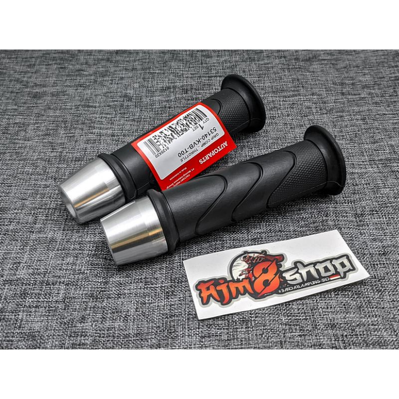 Handgrip Sarung Gas HONDA + JALU Chrome grip handfat + jalu crome model pcx handgrip jalu stang crome sonic beat scoopy pcx vario genio spacy pcx adv fu supra vario 110 grip rcb vario mio freego 150 125 cbr kharisma xeon mio spacy grip honda