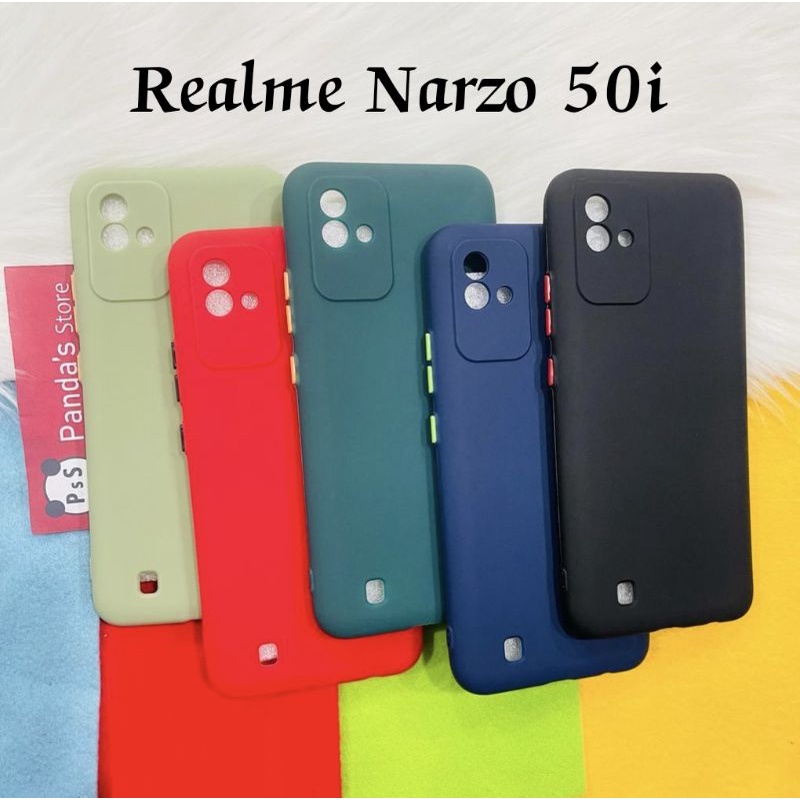 Case Realme Narzo 50i Babycase + Pelindung Kamera, Makaron Full Color (PsS)