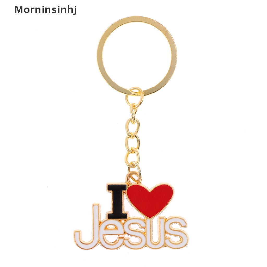 1 Pc Gantungan Kunci Mobil Desain Agama Yesus I Love Jesus