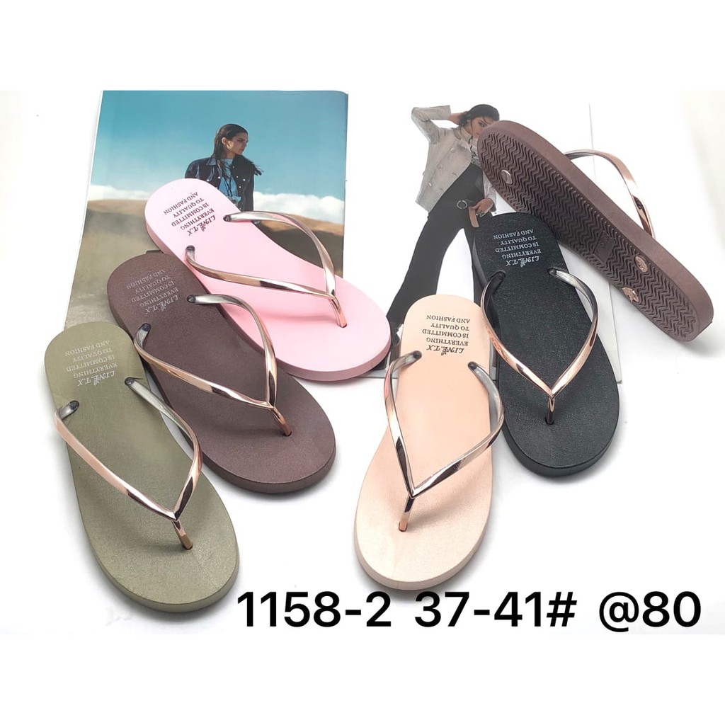 Sandal Sendal Jepit Tali Emas Wanita Dewasa dan Remaja 37 - 41