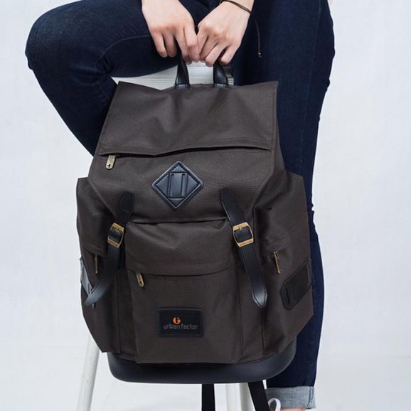 BRAIN STROM BROWN |ManNeedMe x URBAN| Tas Ransel Punggung Pria Wanita Backpack Kuliah / Kerja ORI