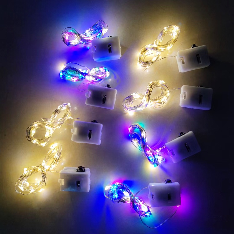 Lampu LED KAWAT FAIRY Light 1 / 2 / 3 GROSIR TERMURAH MURAH Meter dengan BATERAI WATERPROOF Tumblr Hias Dekorasi 1M 2M 3M Hiasan Bunga Pohon Natal Boneka Boba Anak