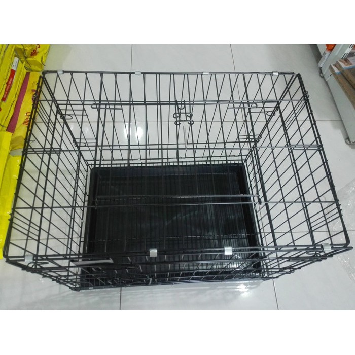 Kandang Kucing Kelinci Anjing Hewan - Ukuran 60cm 2 Pintu Lipat