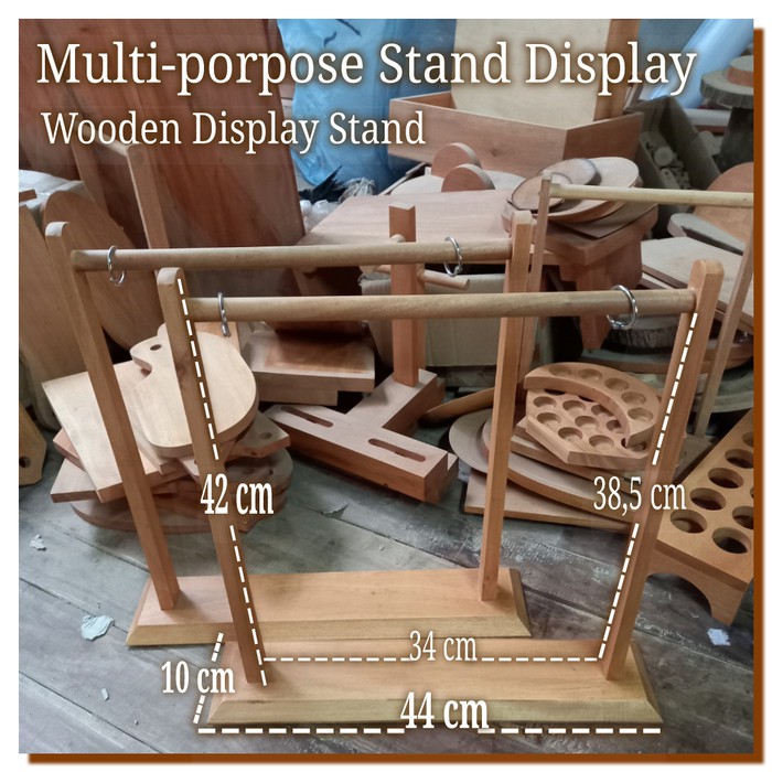 Menu Stand display 42 x 44 cm gantungan menu wooden stand display menu