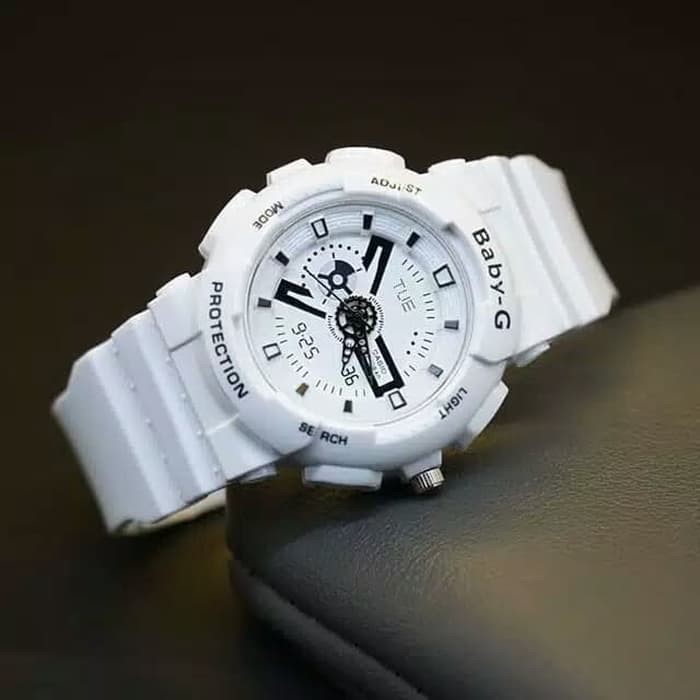 WBS JAM TANGAN WANITA PRIA  FREE BATERAI CASIO G-SHOCK Baby-G BGA-110 SPORT RUBBER COUPLE GK024-2