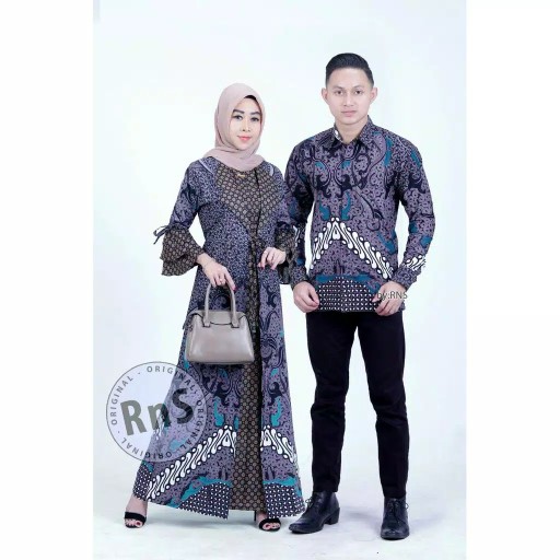 Maura Couple - Sania Ruffle Batik Couple Ori Ndoro Jowi Garansi Termurah Shopee - Batik Modern Solo