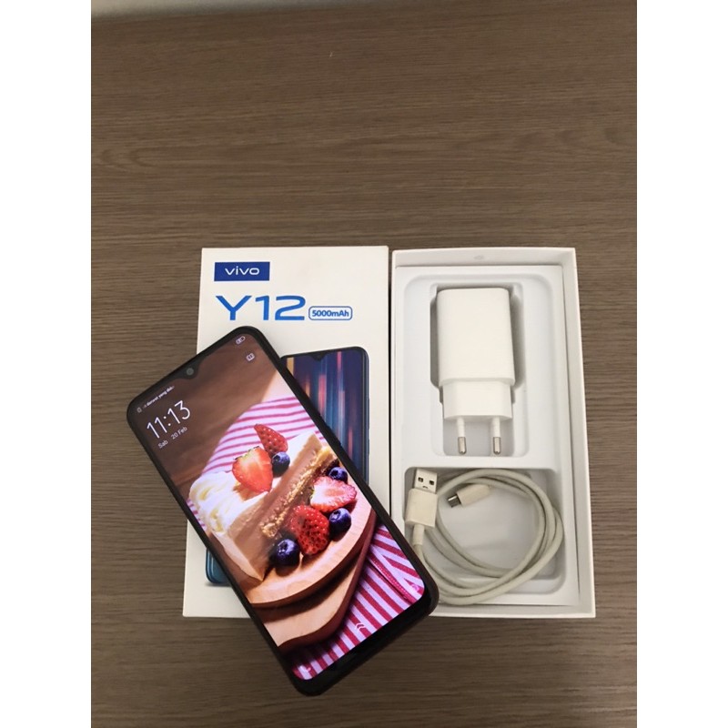 Jual HP Handphone Bekas Vivo Y12 3/32GB Fullset HP Second Seken Berkualitas