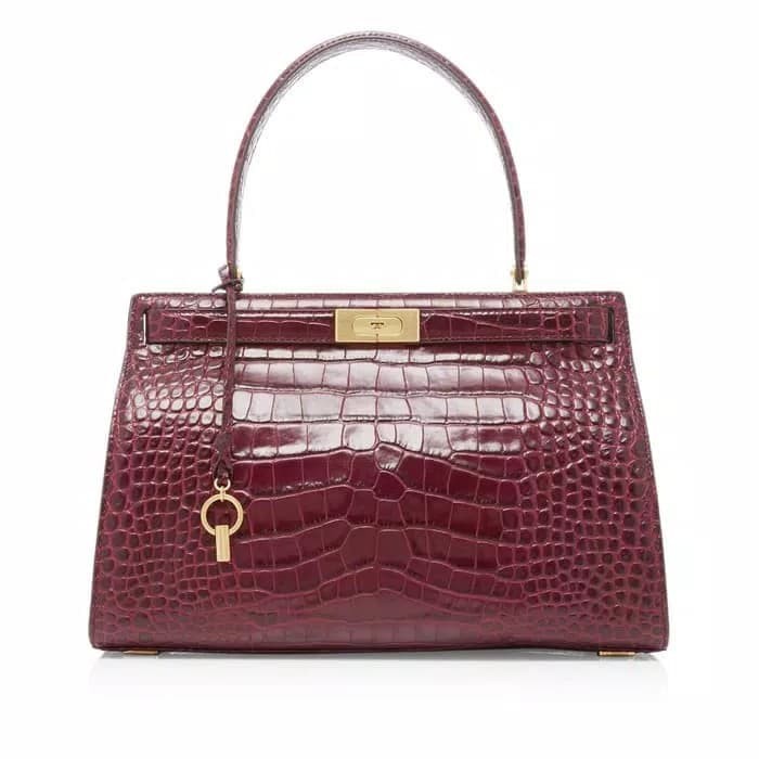 Tas Pesta Keira Embellished Crystal Box Clutch   ZN26  Tory Burch Lee Radziwill Croco Satchel -