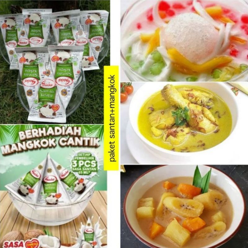 

Paket santan sasa 3 pcs gratis mangkuk/ Free Mangkok