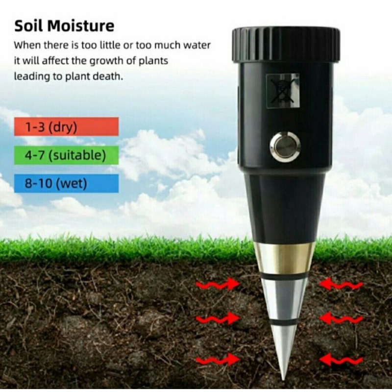 VT05 Soil pH and Moisture Meter Alat Ukur pH dan Kelembaban Tanah