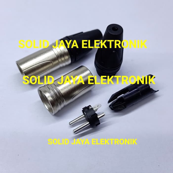 JAK BMA JACK CANON MALE BMA AC3MM ASLI KONEKTOR XLR 3P 3 PIN PLUG MIC JEK JAK JECK JAC JEC KANON COWO LAKI BMA AC3MM BMA ORIGINAL ASLI