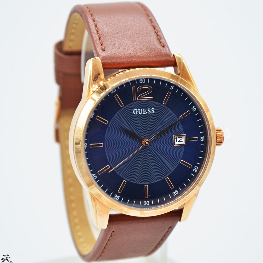 GUESS W1186G3 - Jam Tangan Pria - Biru Coklat