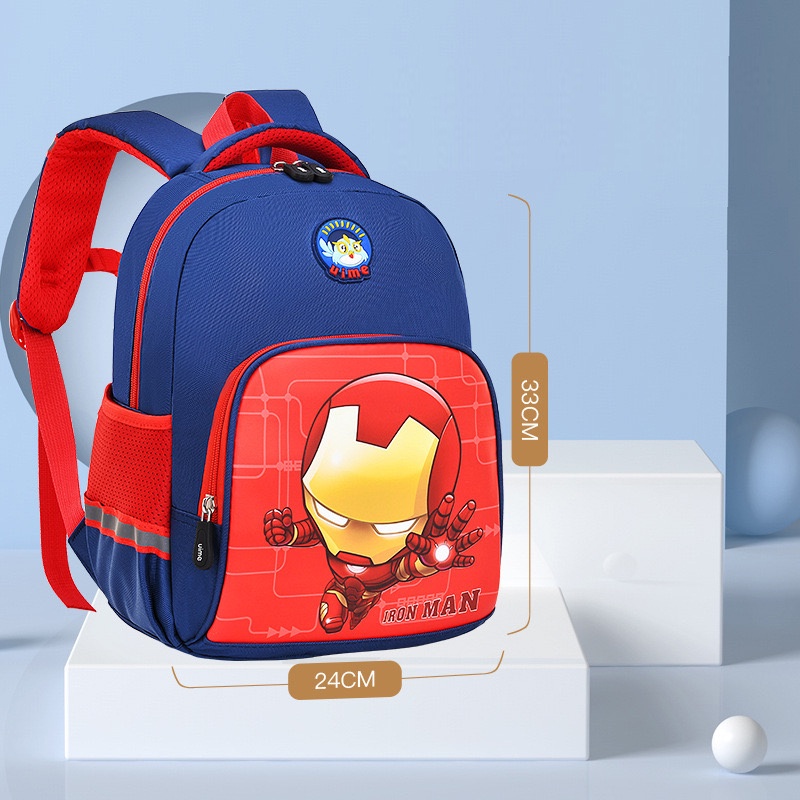 Tas Sekolah Anak Import Premium High Quality Terbaru - Tas Backpack Anak Motif Karakter Lucu -  Tas Ransel Anak Sekolah SD - Tas Anak Karakter Unicorn Captain America Ironman - Backpack Anak Sekolah Unisex [BK12]