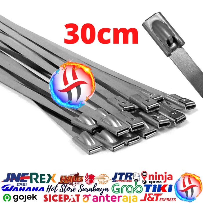 Kabel Ties Stainless Steel Cable Ties 30 cm - Kabel Tis Besi  4.6x3000mm 30cm Baja High Quality