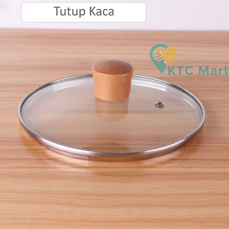 KTCmart - Pan Soup Marble Anti lengket + Tutup Kaca Premium/ Panci Susu Serbaguna/ Panci masak