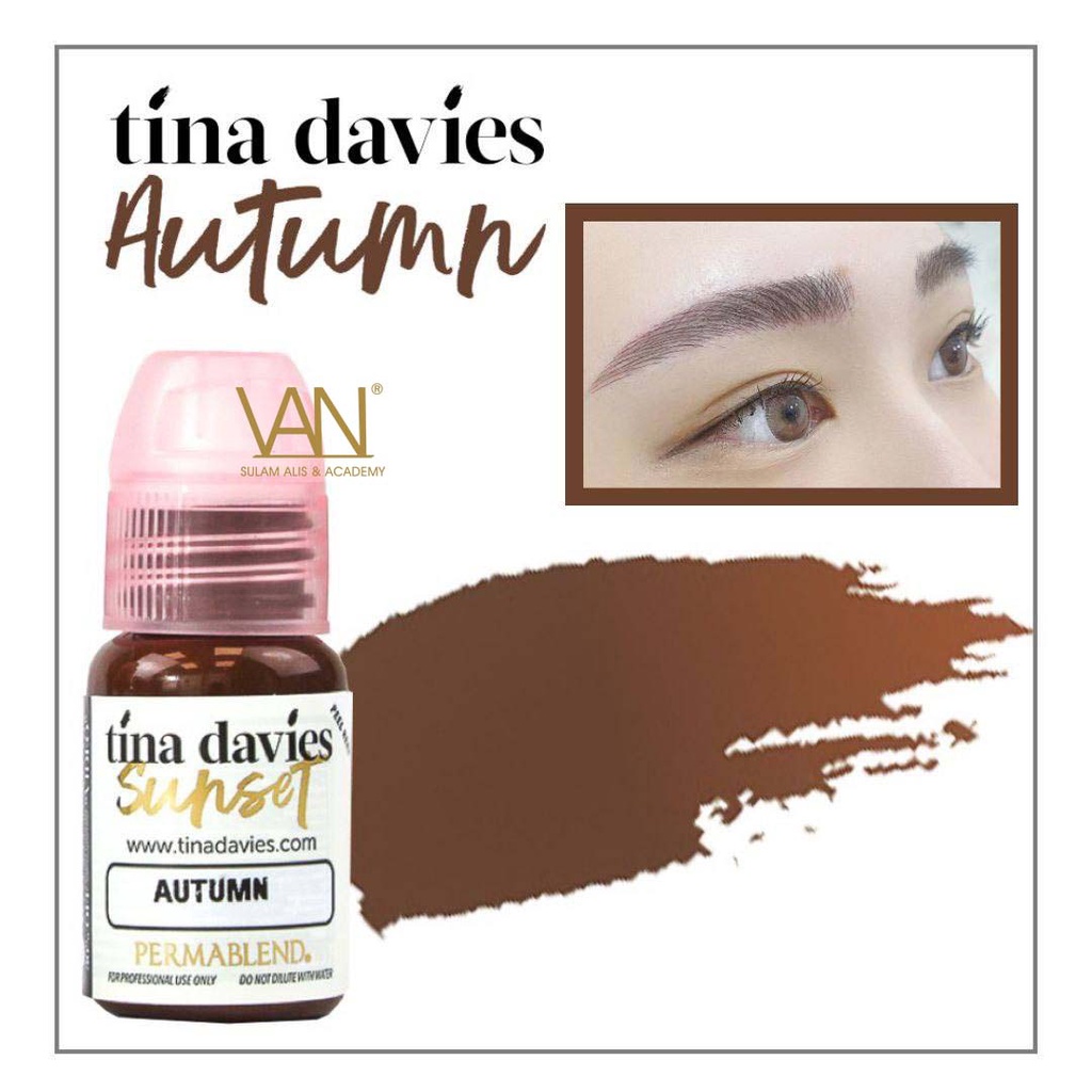 TINTA SULAM ALIS PERMABLEND TINA DAVIES AUTUMN 15 ML/ EXP 2025